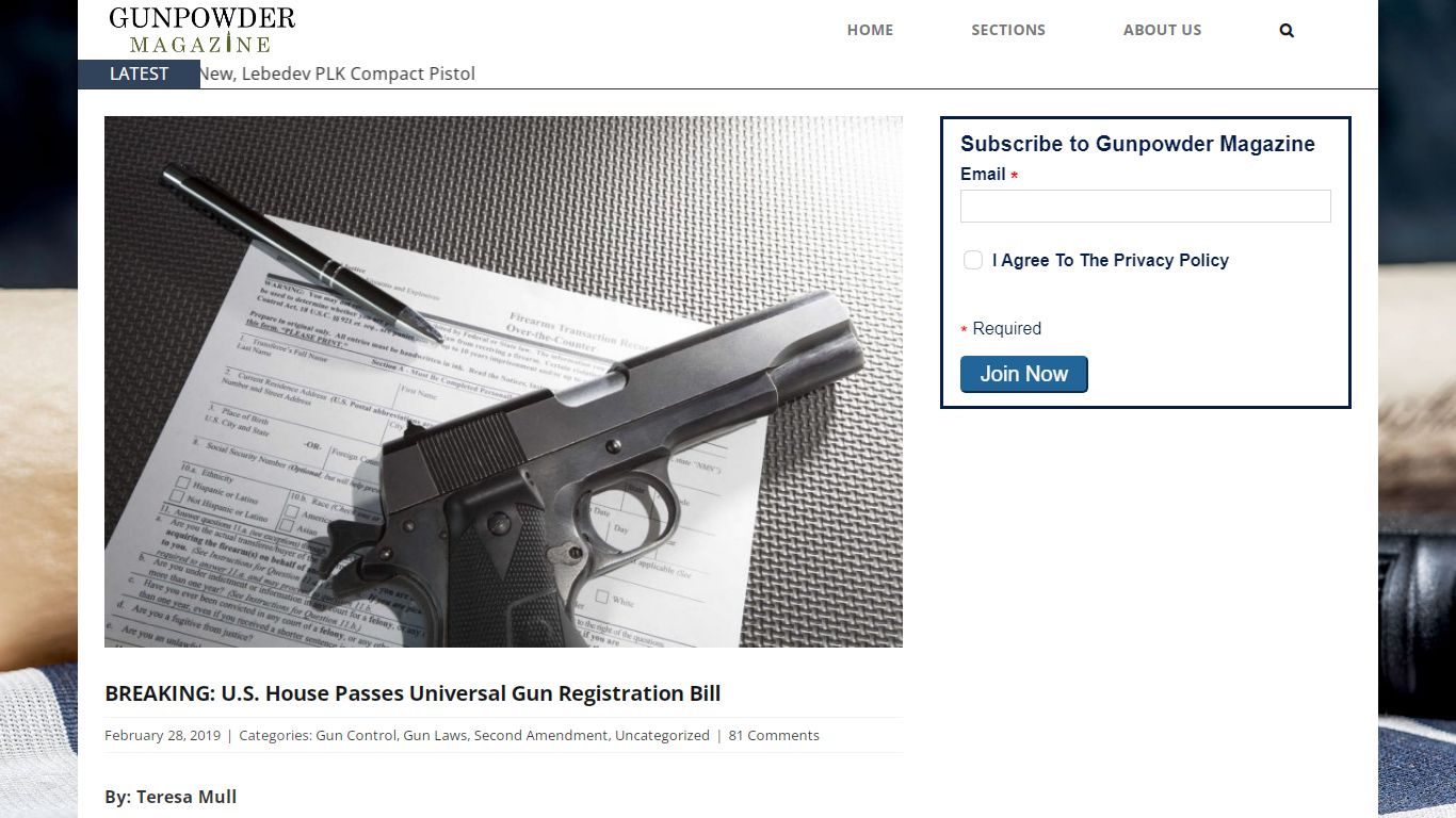 BREAKING: U.S. House Passes Universal Gun Registration Bill